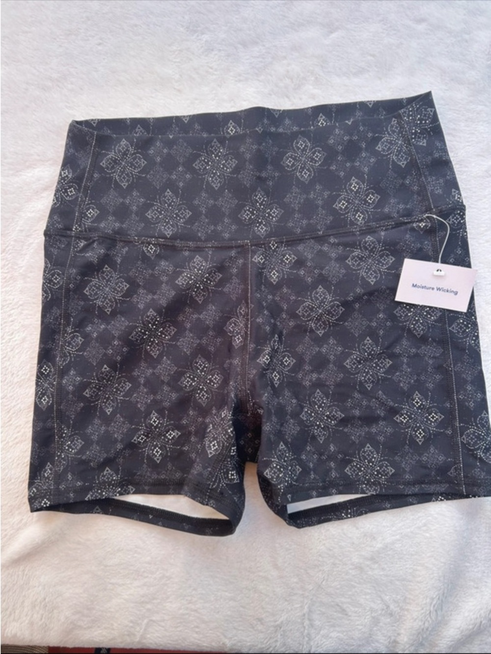 JoyLab Black Geometric High-Rise Athletic Shorts